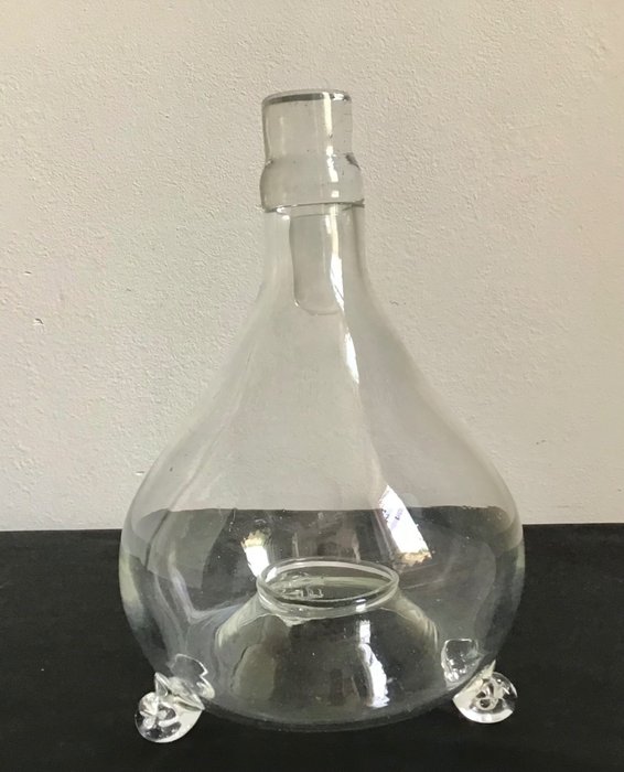Butelka - zabytkowa ekologiczna muchołówka z dmuchanego szkła