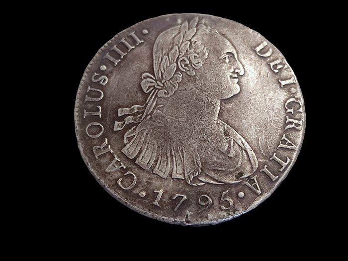 Espanha. Carlos IV (1788-1808). 8 Reales 1795 Lima IJ