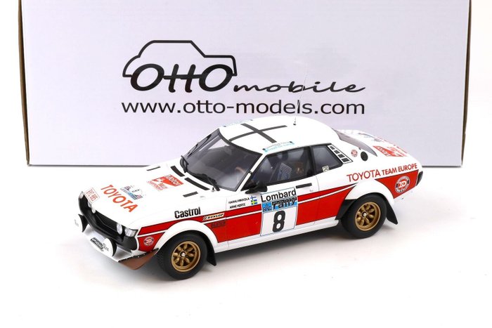 Otto Mobile 1:18 - Modell sportsbil - Toyota Celica RA21 Gr.4 RAC Rally 1977 Mikkola-Hertz - OT1044