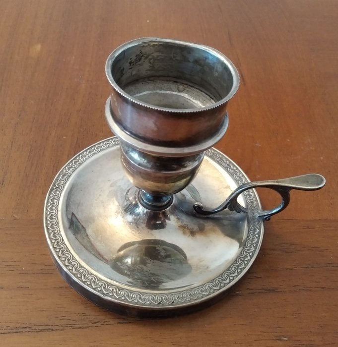Piña Garau - A Early-Mid Spanish 0.915 Silver Candleholder, also Converted for use with a Lightbulb. - Kynttilänjalka - .915 hopea