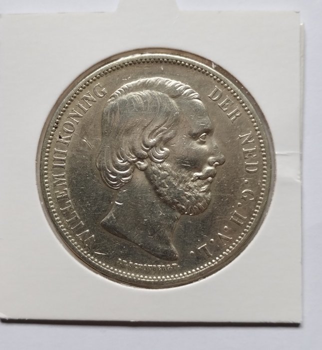 Paesi Bassi. Willem III (1849-1890). 2 1/2 Gulden 1867  (Senza Prezzo di Riserva)