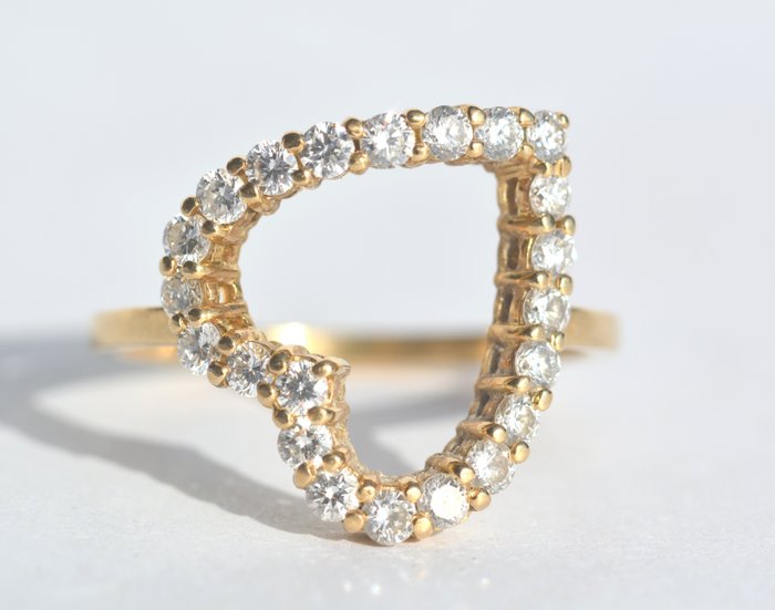 Ring - 18 karaat Witgoud Diamant  (Natuurlijk)
