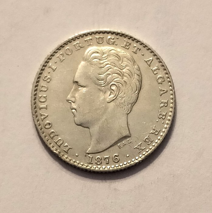 葡萄牙. D.路易一世 (1861-1889). 100 Réis - 1876 - Rara  (沒有保留價)