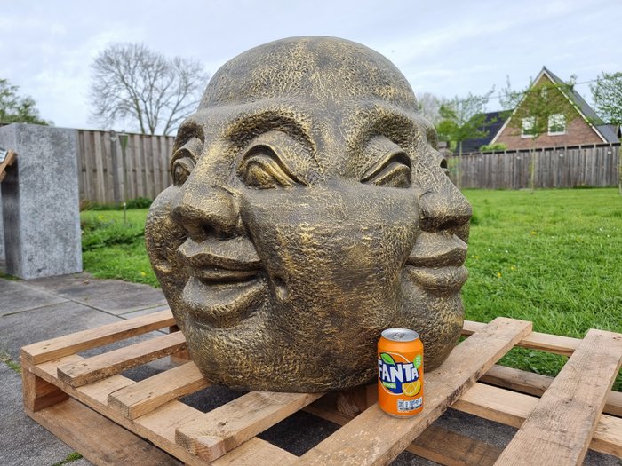 Statuie, XXL Buddha Mood Head - 64 cm - polystone