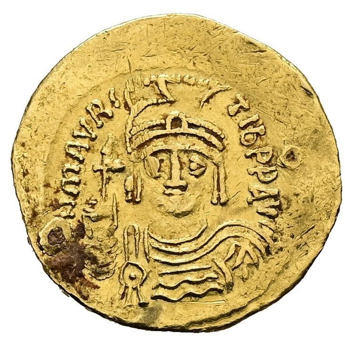 Det Byzantiske Rike. Maurice Tiberius (AD 582-602). Solidus