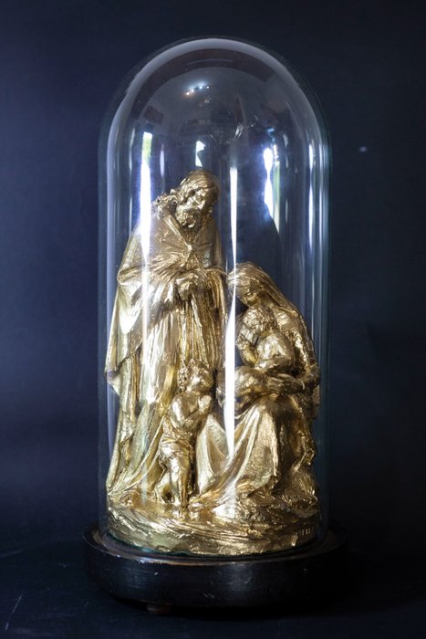 Otti F.R. - Sculpture, Nascita di Gesù - 24 cm - Golden stone