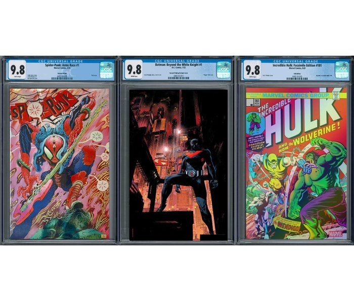 Foil Edition - Hulk #181 Facsimile, Spider-Punk & Batman: Beyond the White Knight #1 - 1 Graded comic - CGC 9.8