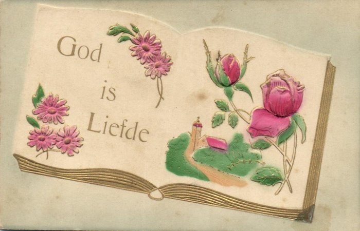 Bibliai szövegek – többnyire holland nyelven – köztük Nelly ten Have - Képeslap (80) - 1910-1960