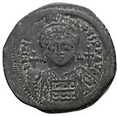 Det Byzantiske Rike. Justinian I (AD 527-565). Follis