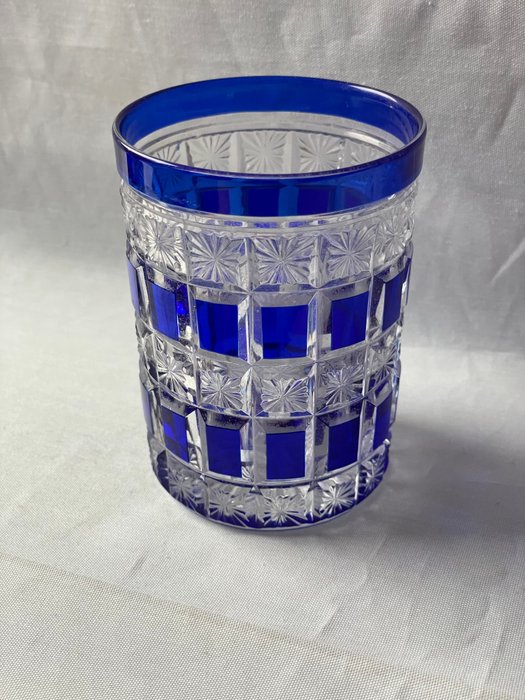 Baccarat - 香水瓶 - 藍色鑲邊寶石鑽石玻璃杯 - 水晶
