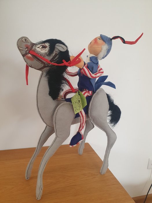 Annalee - Jucărie de pluș Patriotic Yankee Doodle Dandy Horse - 1970-1980 - U.S.