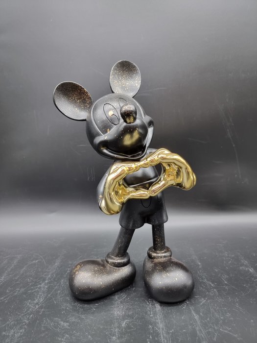 TC-Art - Άγαλμα, Mickey Love - Black-Gold nr. 7/10 - 30 cm - Ρητίνη - 2024