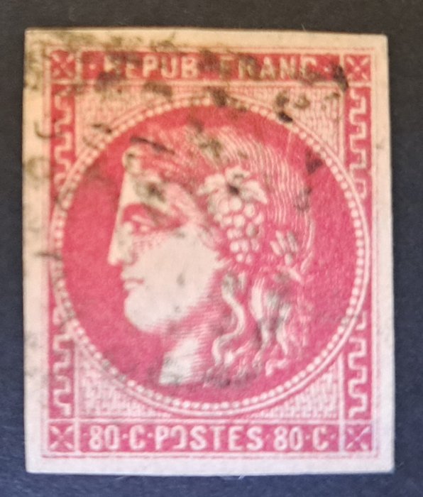 Francja 1870 - Wydanie Bordeaux - Michel 44b kamin