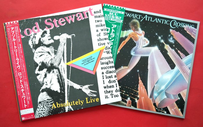 Rod Stewart - Absolutely Live & Atlantic Crossing - LP - Första pressning, Japanskt tryck - 1982