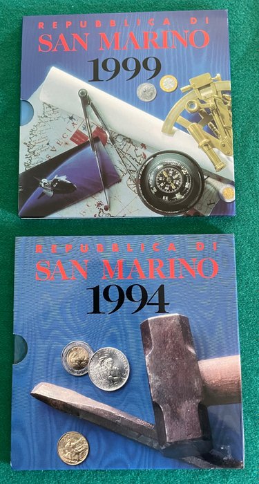 San Marino. Serie divisionale 1994/1999 (2 set)  (Sin Precio de Reserva)