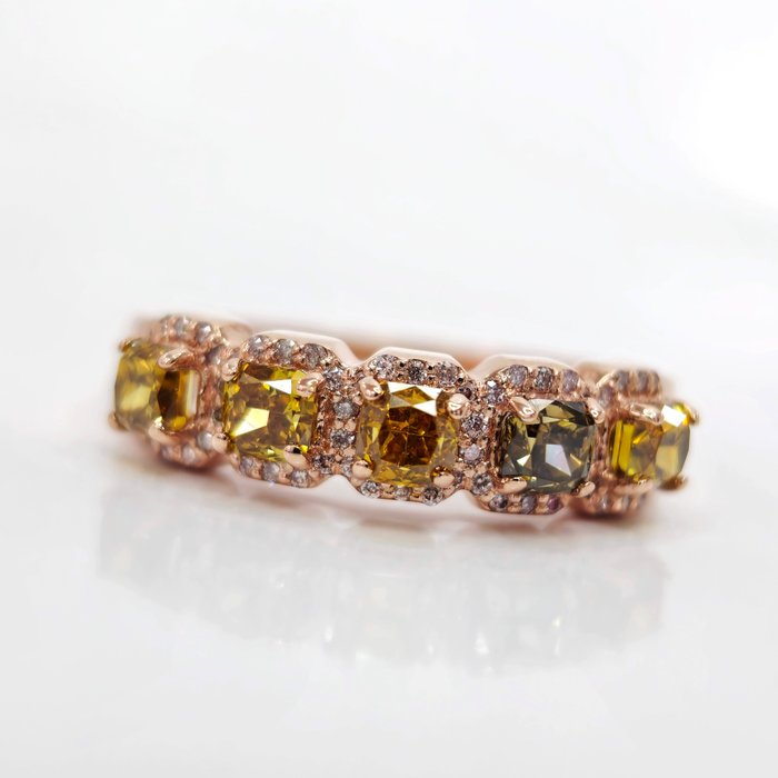 14 carati Oro rosa - Anello - 1.40 ct Diamante - Diamante