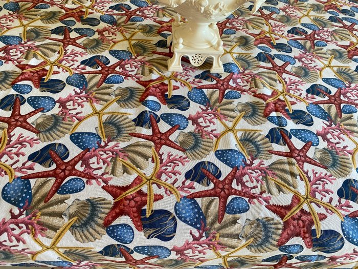 San Leucio - toalha de mesa exclusiva estilo costeiro estrela do mar - Toalha de mesa  - 240 cm - 140 cm