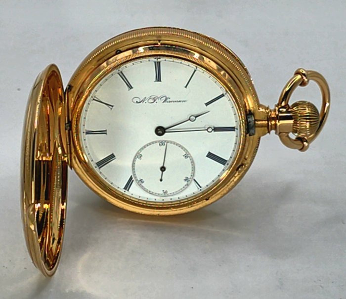A.G. Wiseman St. Louis - schwere 18K Goldsavonette - Sprungdeckel und Saturnbügel  - Nr. 13935 - 1870年左右的瑞士