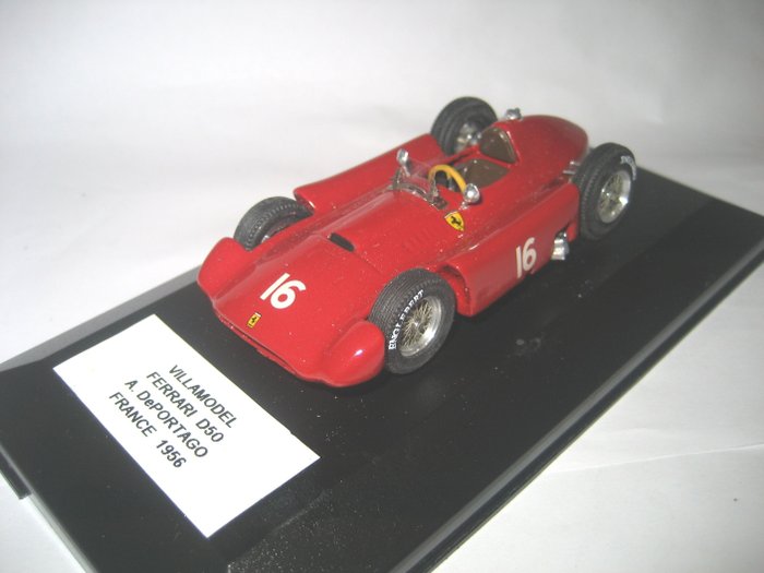 Villamodel 1:43 - 模型賽車 - F.1 Ferrari D50 Alfonso De Portago GP France 1956 - 組裝套件