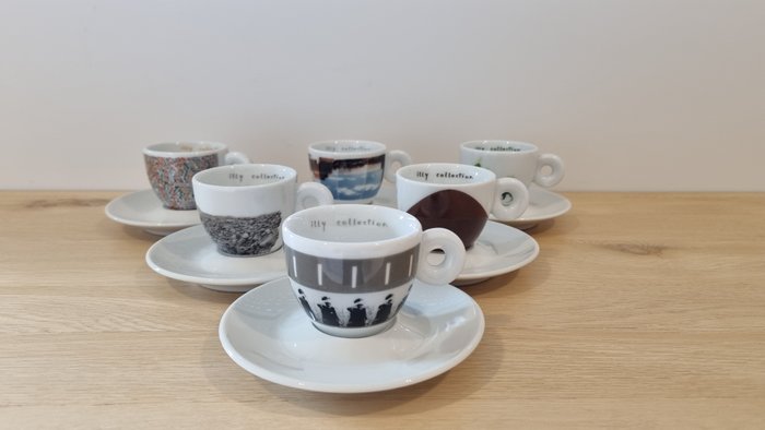 Illy  Art Collection 2001 - P.S.1 MoMA - 咖啡杯具組 (6) - 瓷器