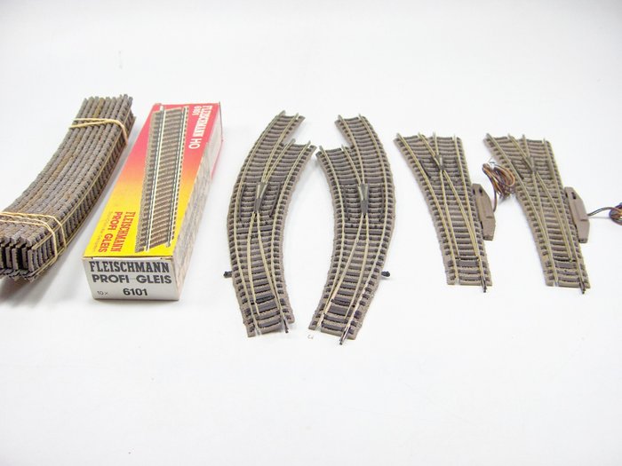 Fleischmann H0 - 6101/-20/-40/-42 - Γραμμές τρένου μοντελισμού (22) - Επαγγελματικές ράγες