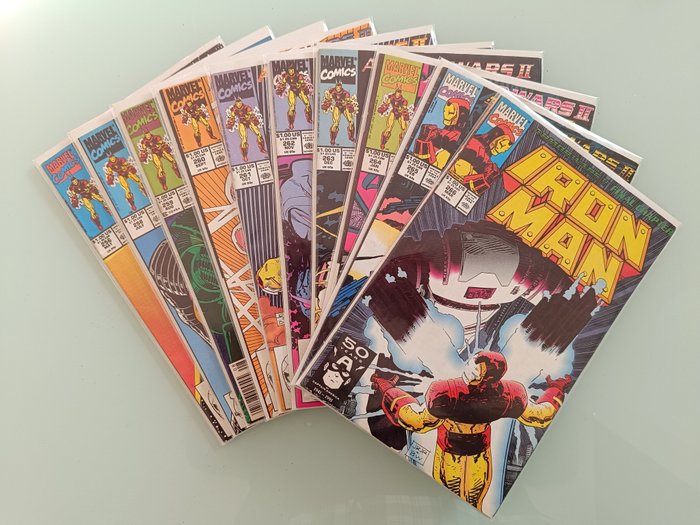 Invincible Iron Man - (1968 series) #256-266 - (il #257 è mancante) - Armor Wars II - Rhodey, Mandarin, Fin Fang Foom - 10 Comic - Ensipainos - 1990/1991