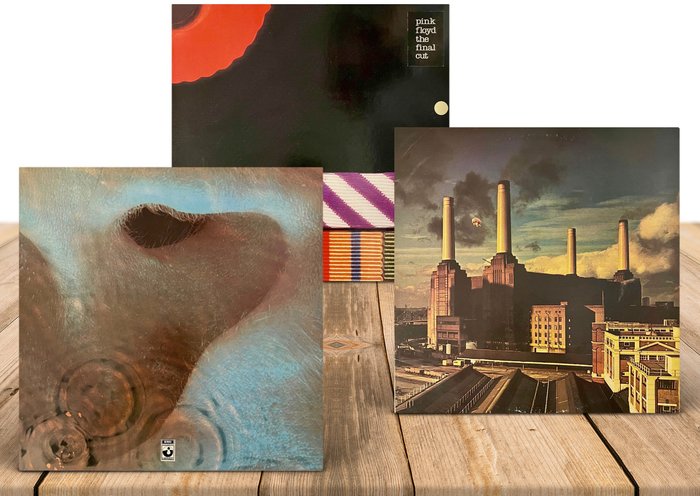 平克·佛洛伊德 - Meddle / Animals / The Final Cut - 3 x LPs - LP 專輯（多個） - 第一批 模壓雷射唱片 - 1977