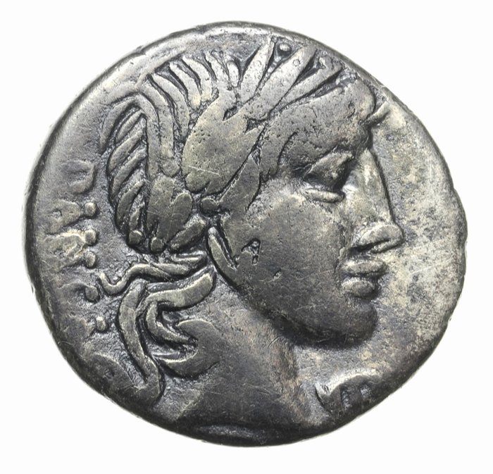 Republica Romană. C. Vibius C. f. Pansa, c. 90 î.Hr.. Denarius (Minerva in Quadriga). Rome mint 90 BC. / Crawford 342/5b  (Fără preț de rezervă)