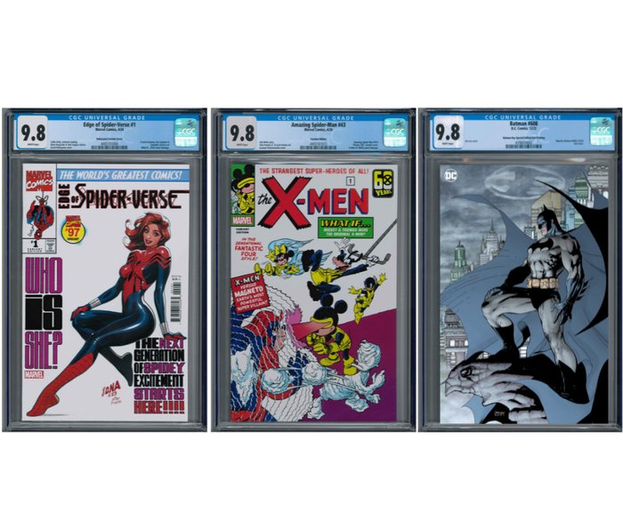 Edge of Spider-Verse - #1 Nakayama Variant - Batman #608 - Amazing Spider-Man #43 Disney Variant - 1 Graded comic - 2024/2023 - CGC 9.8