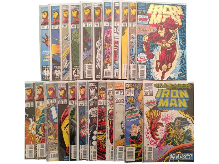 Invincible Iron Man - (1968 series) #290-312 - War Machine, Mandarin, M.O.D.A.M., Omega Red, Ultimo, - 23 Comic - 第一版 - 1993/1995