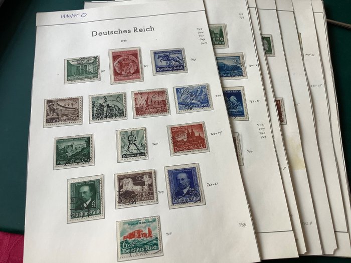 Impero tedesco 1940/1945 - 6 volumi senza francobolli SA/SS - Michel 739/908