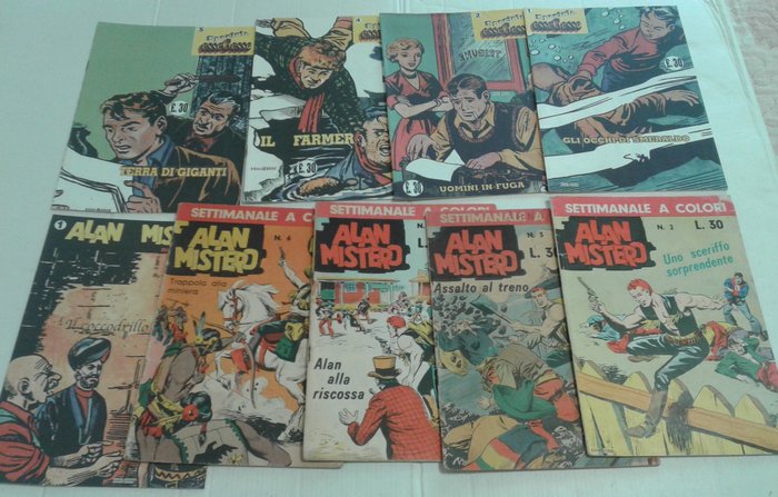 Alan Mistero - 4x albi originali del 1965 + 5x speciali amatoriali - 9 Comic - Erstausgabe