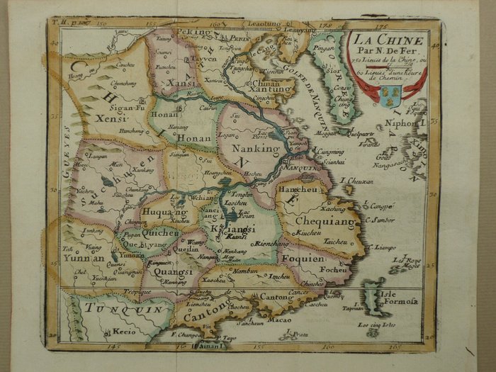 Asia, Kart - Kina / Corea; Liebaux - La Chine - 1721-1750