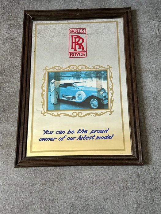 Rolls-Royce - Advertising sign - 40/4 - Glass, Wood, mirror