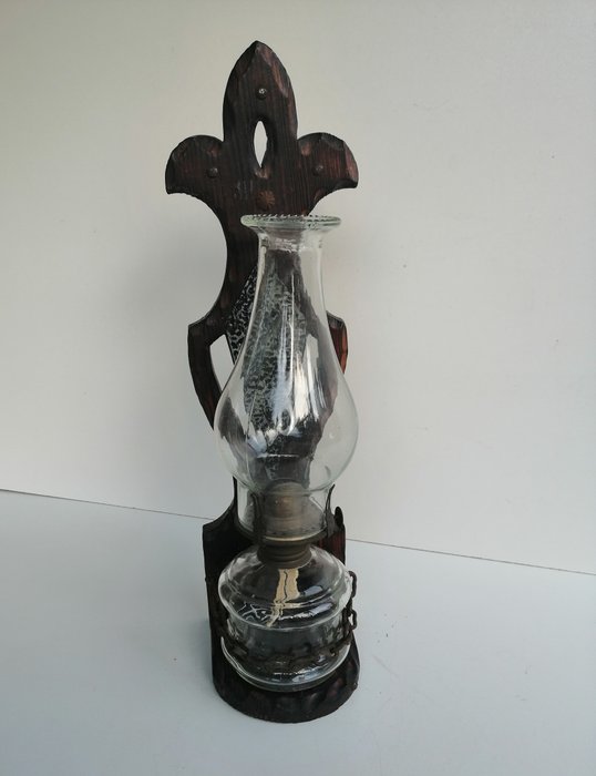 DABS - Lampă cu ulei - Sticlă, Lemn