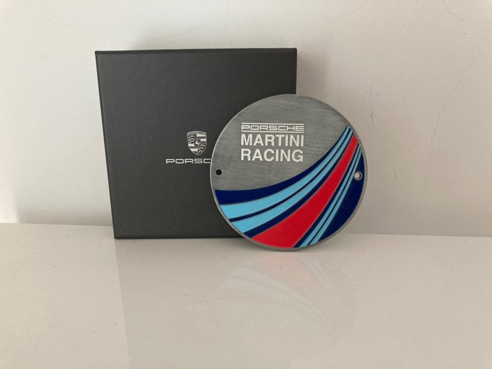 Bonnet ornament (1) - Porsche - Martini Racing grill badge