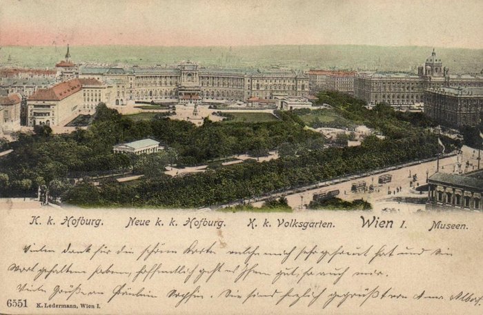 Áustria - Viena - Mapas e pasta de fotos do gabinete (muito antigo, 1890) - Mapas principalmente no centro da - Postal (137) - 1890-1950