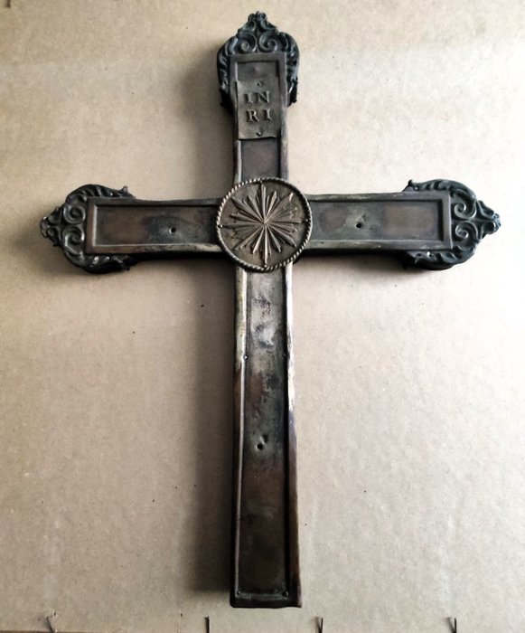(十字架状)耶稣受难像 - 巴洛克风格 - 木, 铜, 黄铜色 - 1700-1750年