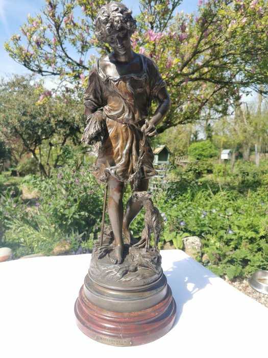 Hippolyte Moreau (1832-1926) - Rzeźba, "Moissonneur" - 64 cm - Cynk w bloczkach - 1900