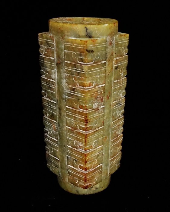Rytualny jadeitowy kong - Okres neolitu Hongshan - 3200/2000 p.n.e.