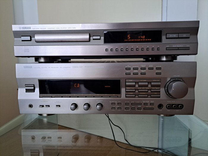Yamaha - RX-V592 RDS Solid State stereomodtager, CDX-396 CD-afspiller - Hi-fi sæt