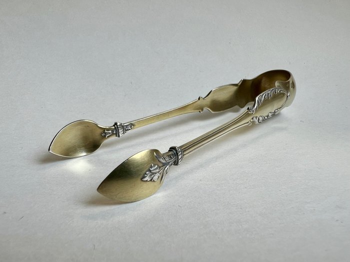 糖钳 - 银, 镀金的银 - 1850-1900