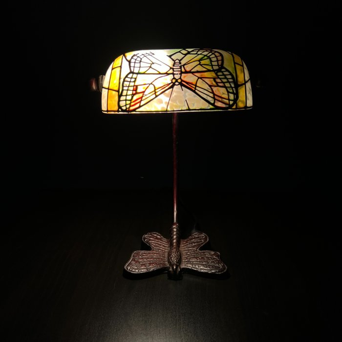 Lámpara de sobremesa - Vidriera policromada