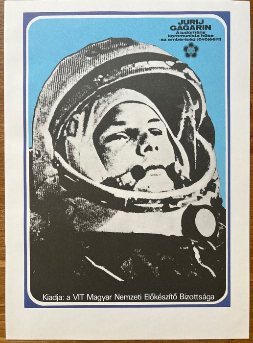 Gabor Gyarfas - 1973  Jurij Gagarin - NASA - space - Budapest - Hungary - Russian - USSR, - 1970s
