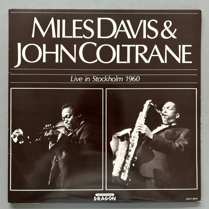 John Coltrane, 邁爾士·戴維斯 - Live in Stockholm 1960 (1st pressing) - 單張黑膠唱片 - 第一批 模壓雷射唱片 - 1985