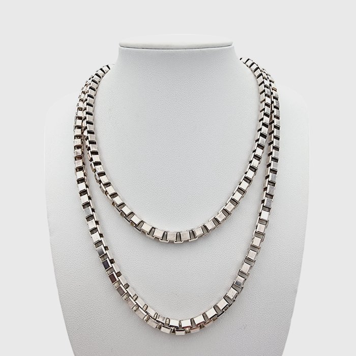 No Reserve Price - Friedrich Binder - HEAVY 148g -92cm - Necklace Silver 