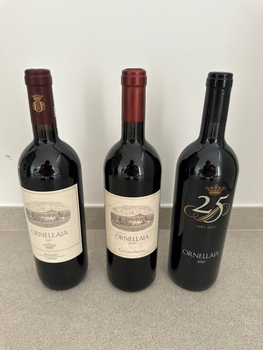 Tenuta dell’Ornellaia; 2000, 2010 25 Years Anniversary & 2019 - 托斯卡纳 - 3 Bottles (0.75L)