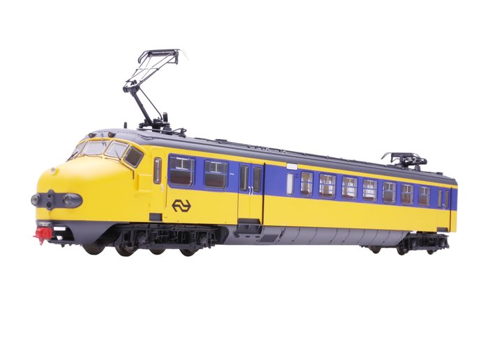 Artitec H0 - 21.406.01 - Wagon de passagers pour trains miniatures (1) - Voiture de contrôle Mat '54/Hondekop de la rame, en livrée IC, factice - NS