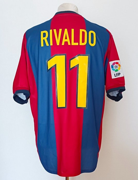 FC Barcelona - Spanish Football League - Rivaldo - 1998 - Football jersey 