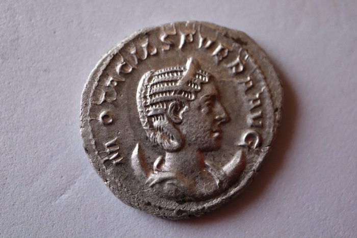 Romerska riket. Otacilia Severa (Augusta, AD 244-249). Antoninianus Rome - Concordia  (Utan reservationspris)